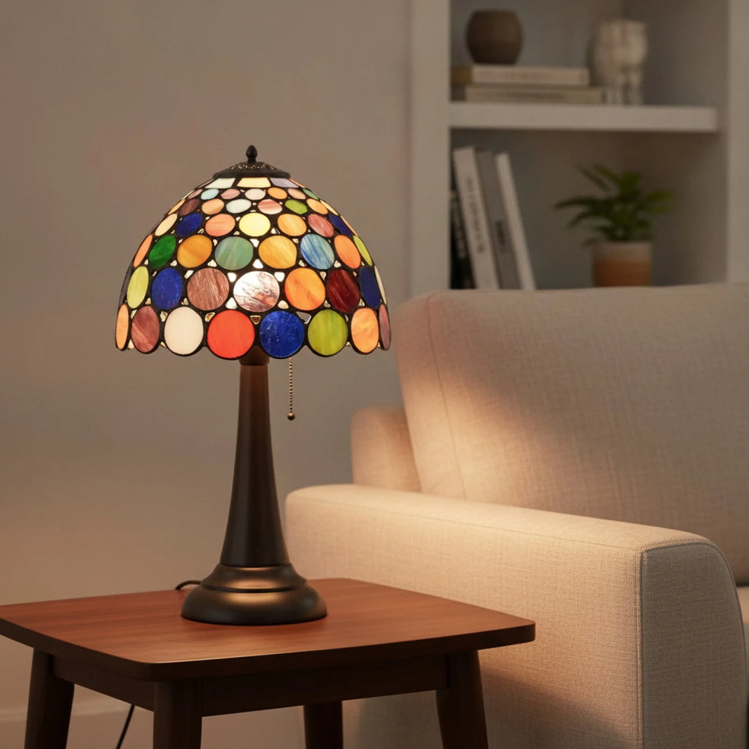 Abat-jour Verre Feuille d'Érable 8" Multicolore