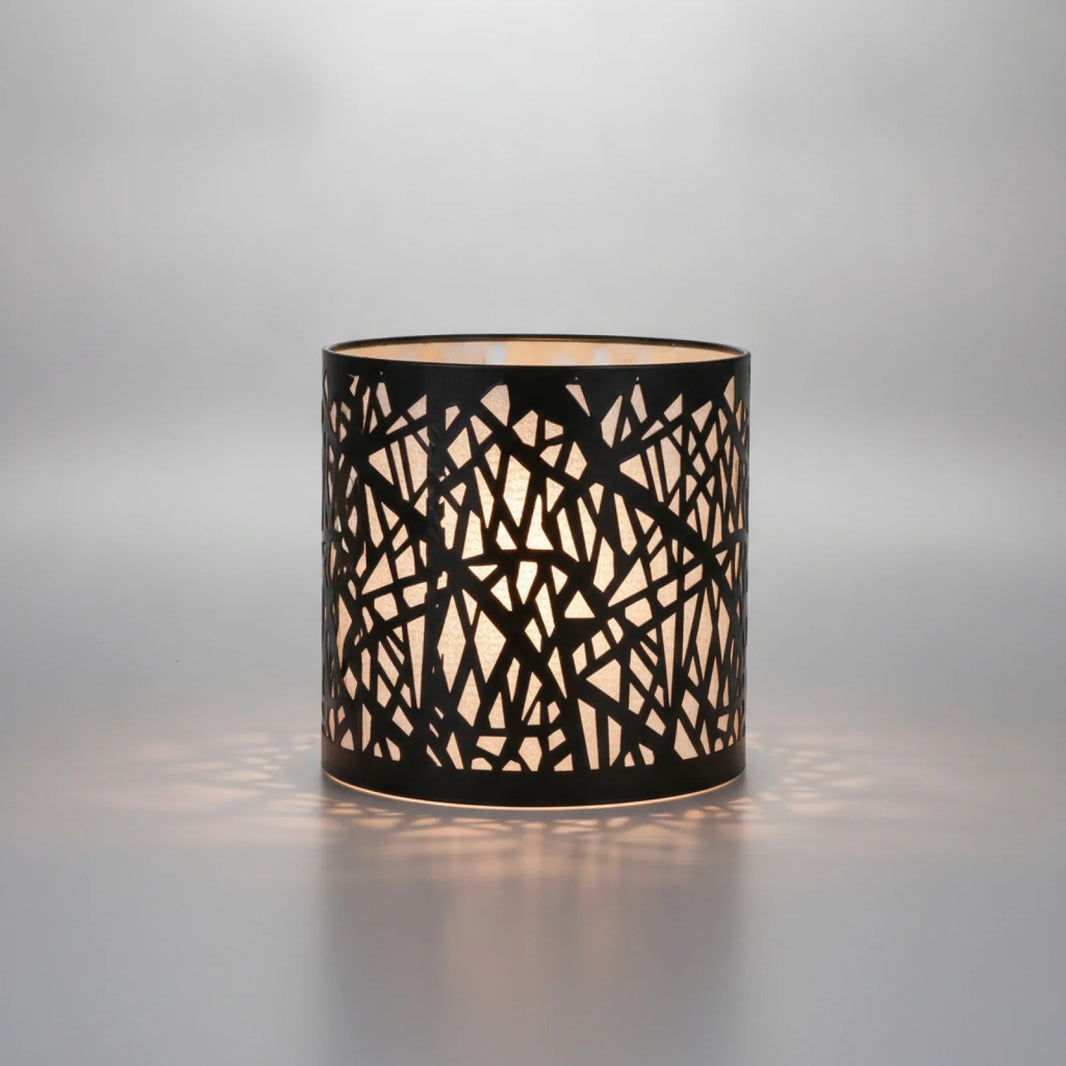 Abat-Jour Métal Design Creux Noir Translucide