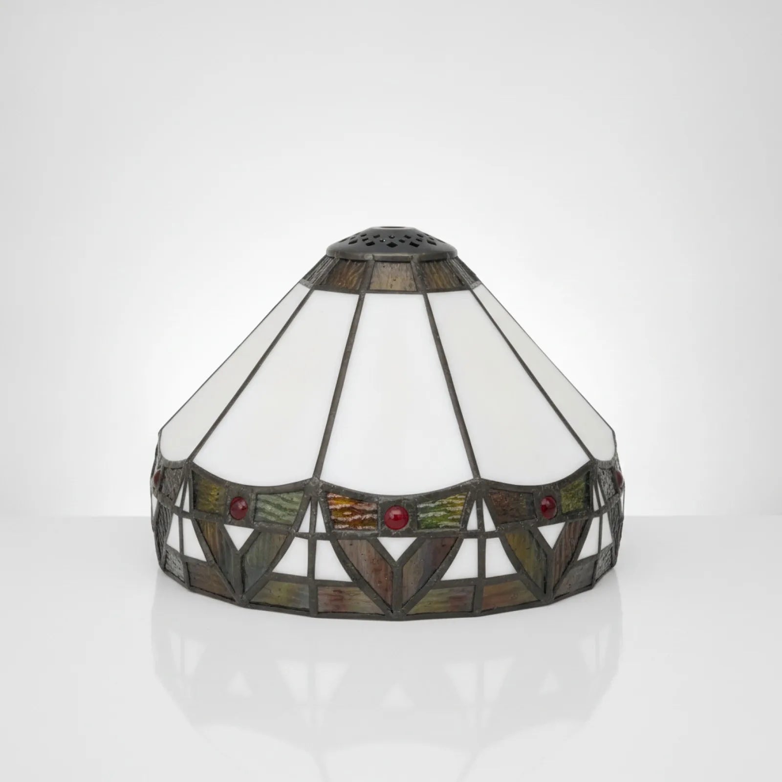 Abat-jour Feuille d'Érable en Verre Teinté Blanc