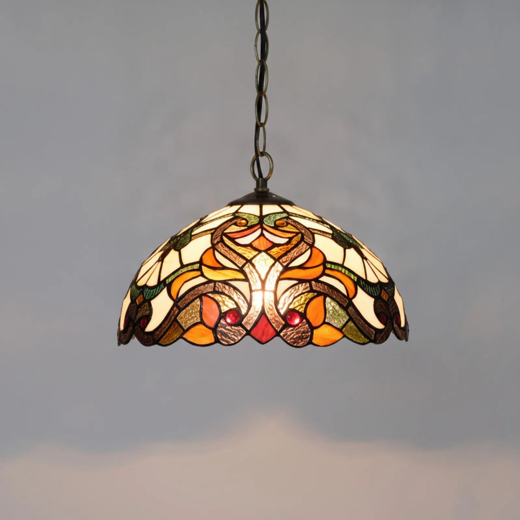 Abat-Jour Vitrail Baroque Méditerranéen Vintage Multicolore