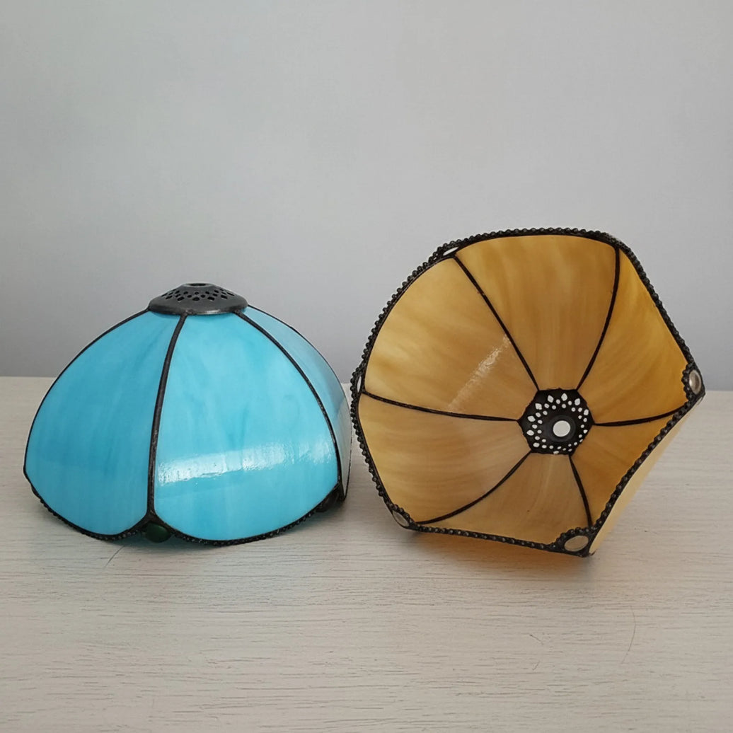Abat-jour Style Tiffany 20cm Bleu ou Jaune