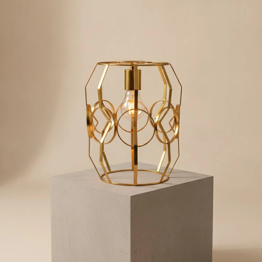 Abat-Jour Métallique Vintage Or E27 Style Industriel