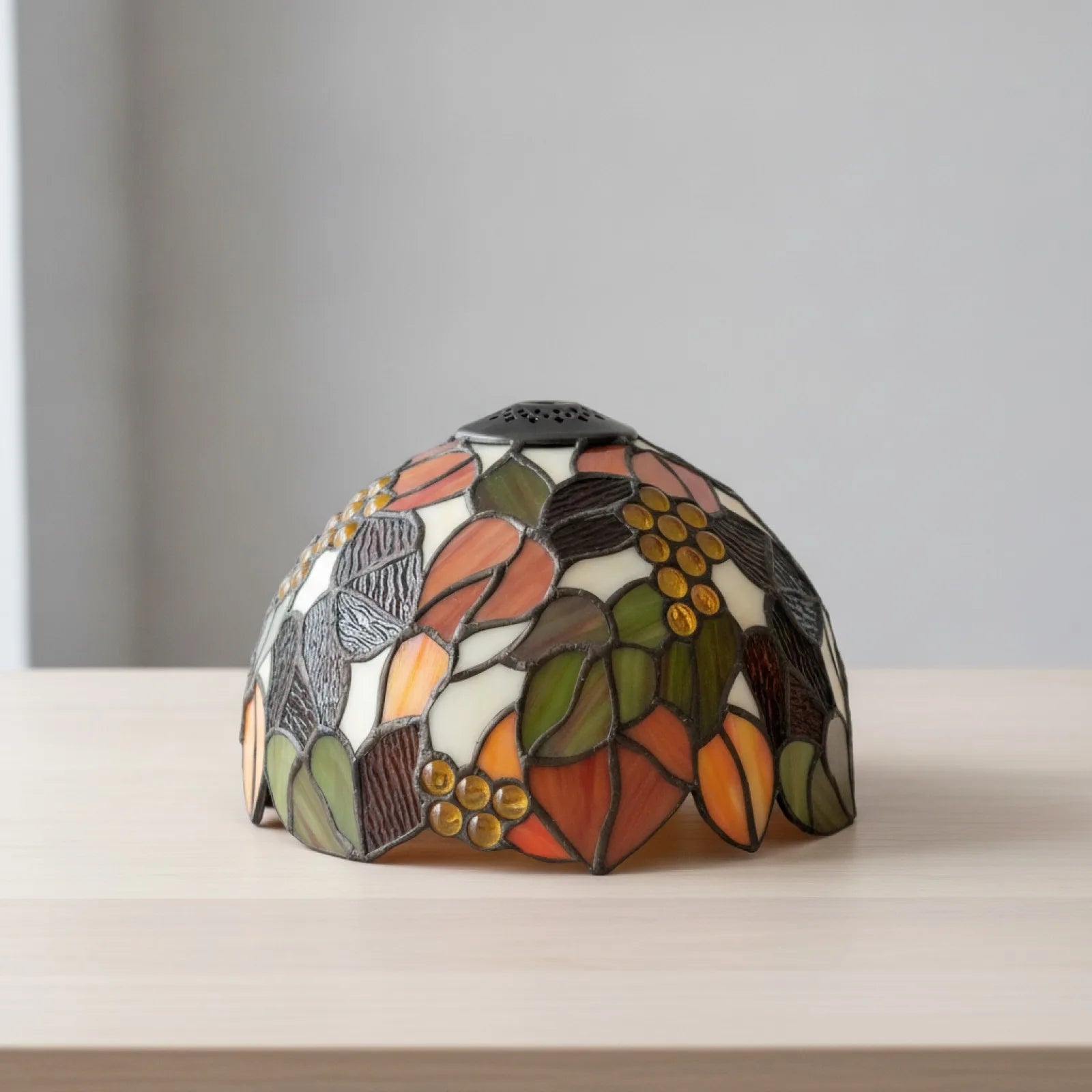 Abat-jour Feuille d'Érable Orange 8"