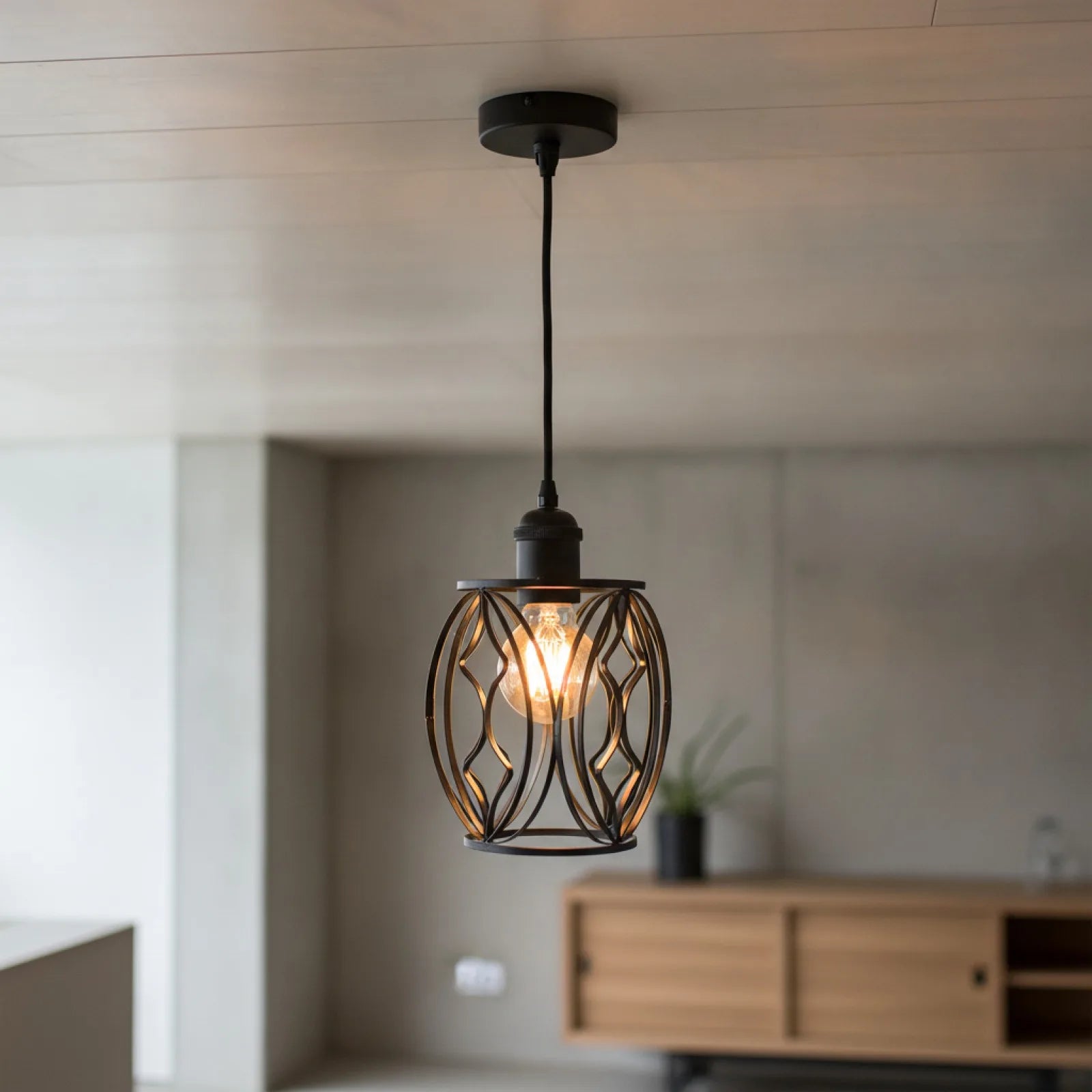Abat-Jour Métallique Vintage Suspension E27