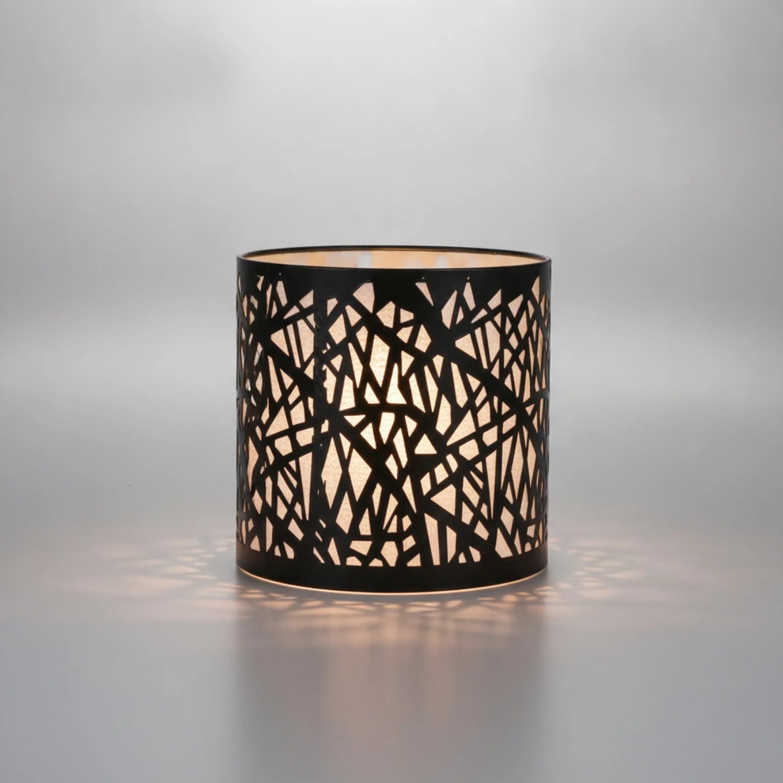 Abat-Jour Métal Design Creux Noir Translucide