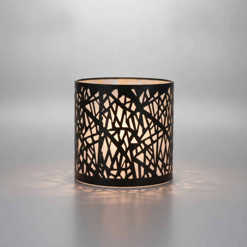 Abat-Jour Métal Design Creux Noir Translucide